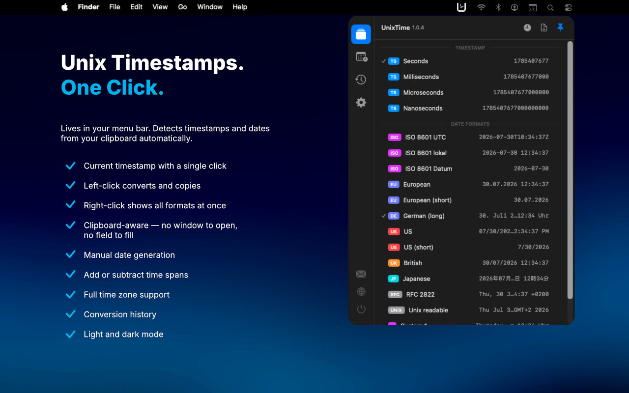 UnixTime screenshot
