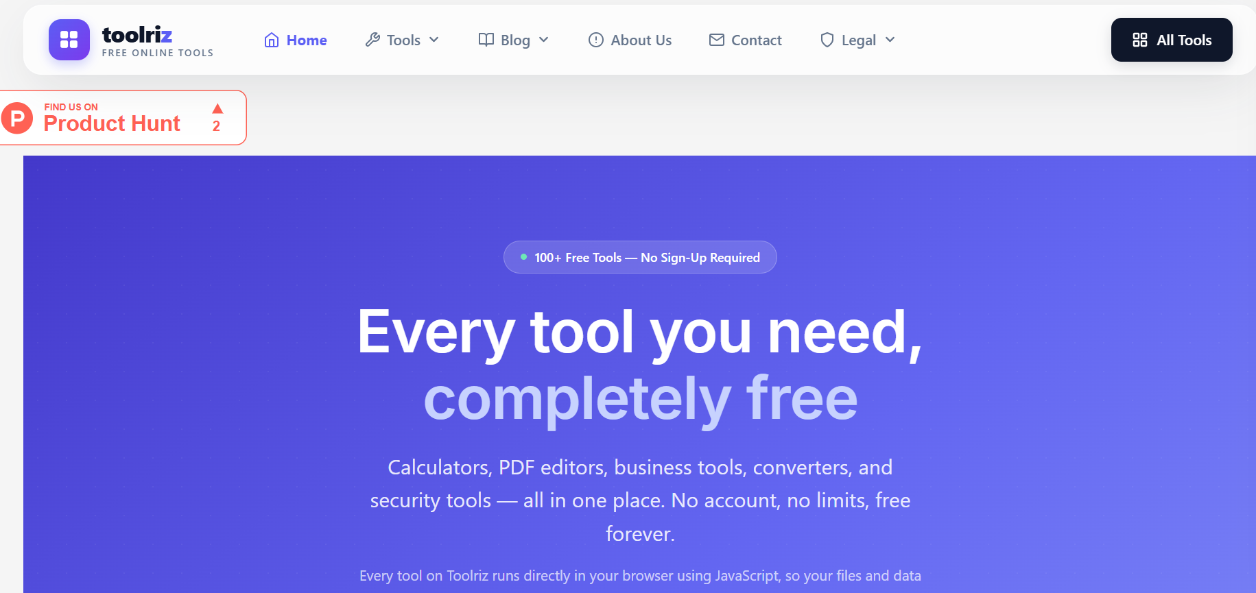 Toolriz screenshot